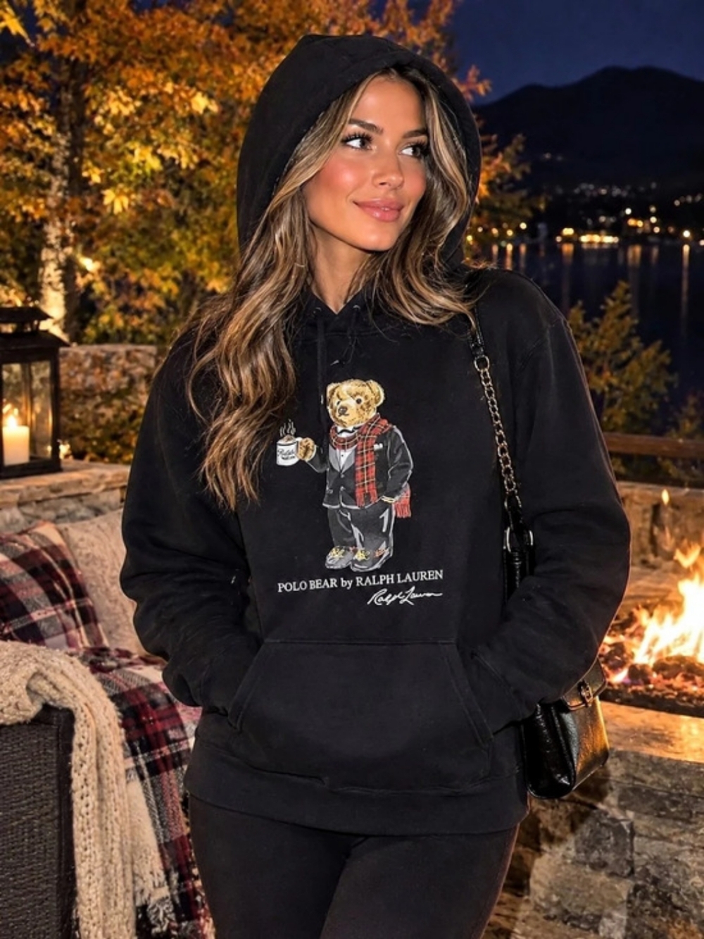 Polo Ralph Lauren The Ralph & Ricky Tuxedo Bear Hoodie Black